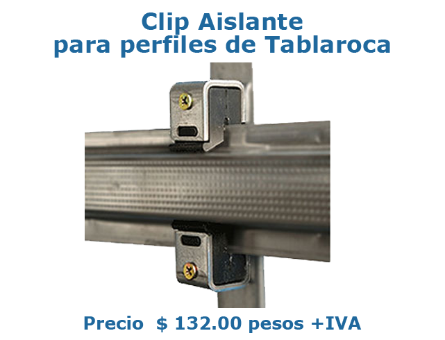 Clip Aislante para Perfiles de Tablaroca
