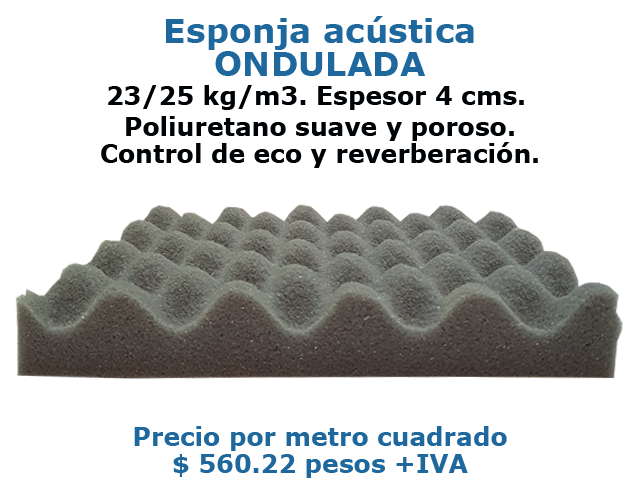 Esponja acústica ONDULADA