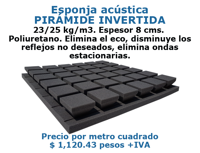 Esponja acústica PIRÁMIDE INVERTIDA